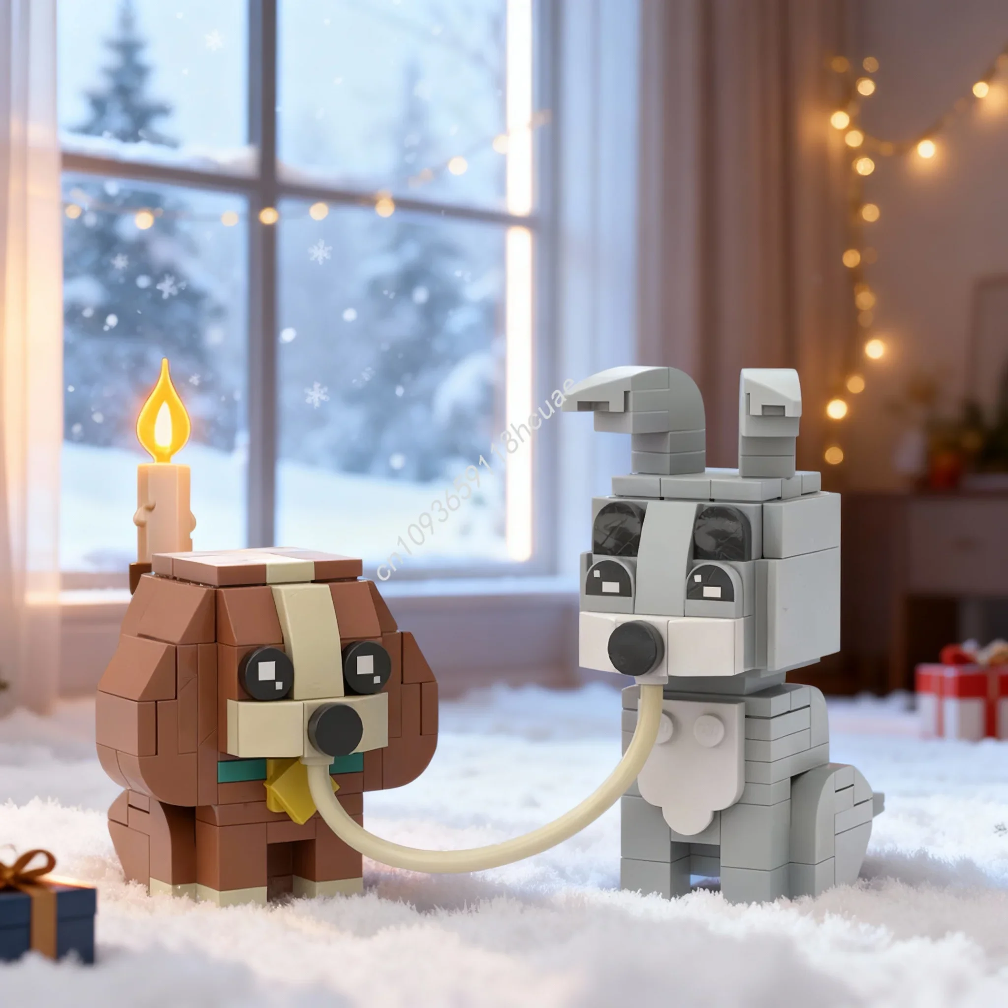 

192pcs MOC Lady The Tramp Brickheadz Model Building Blocks Idea Architecture Assemble Education DIY Toys Festival Gifts