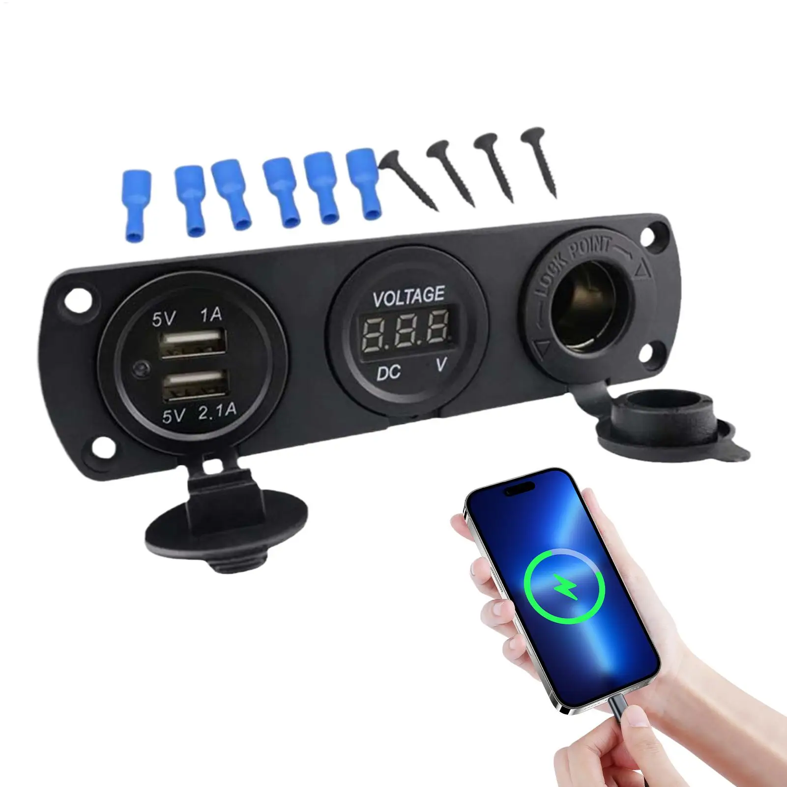 Dashboard Control Panel Multifunctional Car Accessories Marine Control Panel Outlet Socket For Marine Trailer Camper Interior