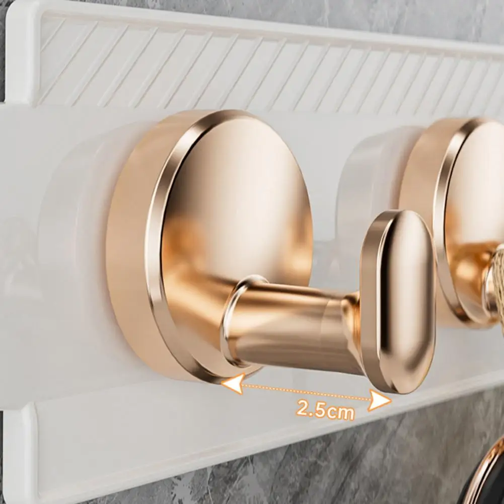 Heavy Duty Wall Hook Self-adhesive Wall Hook Strong Load-bearing Bathroom Organizer Waterproof Towel Hanger Robe Holder for Home