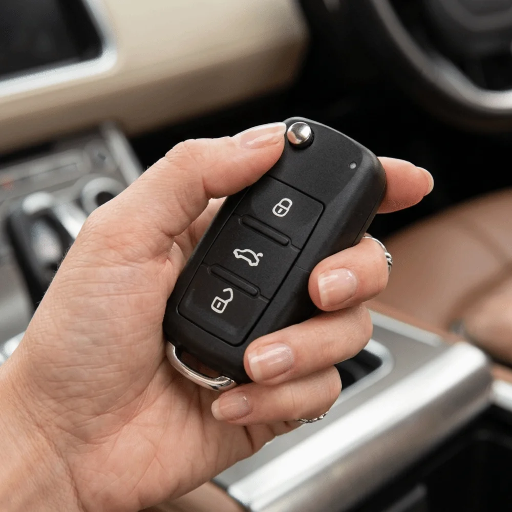 Convenient ABS Key Light Weight Uncut Key Fob Case 3 Button Custom Shape Storage Box Key Protection