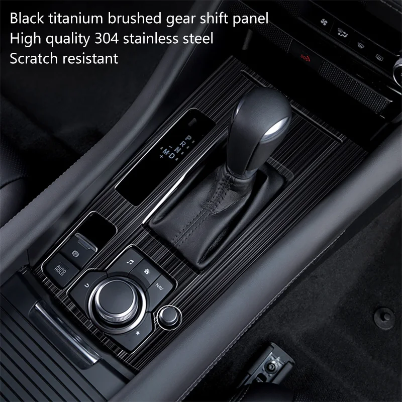 For Mazda 6 Atenza 2019 2020 2021 2022 LHD Console Gearbox Panel Trim Frame Cover Sticker Strips Garnish Decoration Car Styling