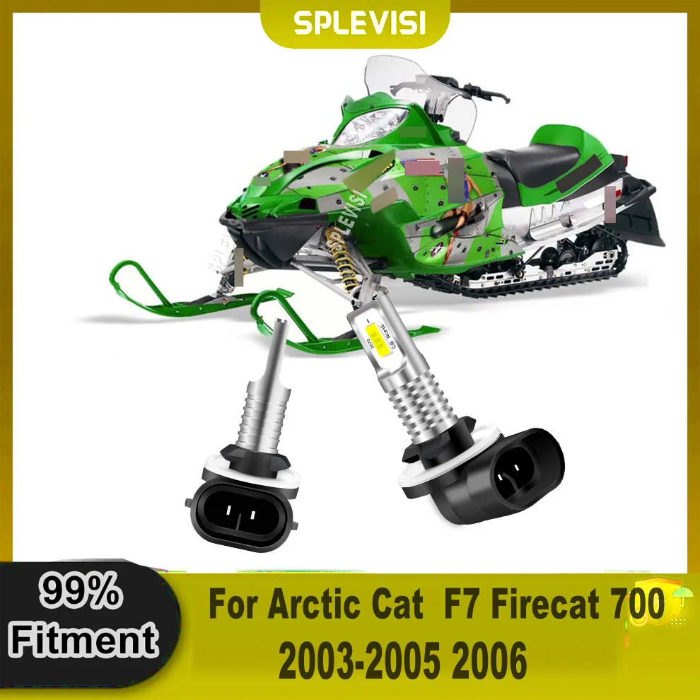 

881 LED Snowmobile Headlight Bulb 6000K White Light 50,000 Hrs Lifespan For Arctic Cat F7 Firecat 700 EFI 2003 2004 2005 2006