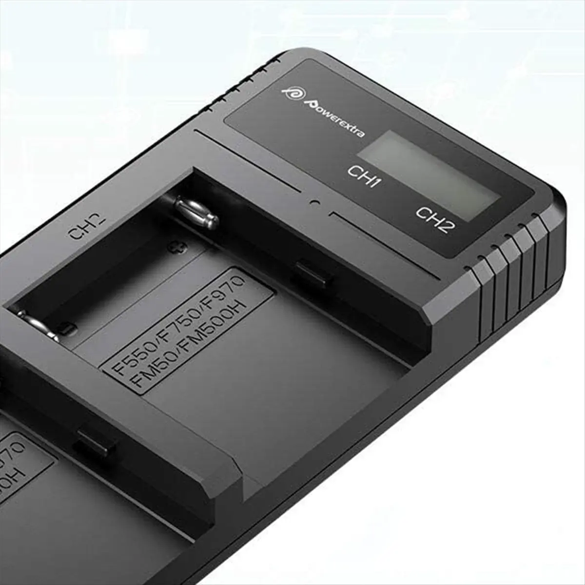 2026 شاحن بطارية الكاميرا الجديد + مناسب للبطارية الجزئية NP-F750، F770، F960، F570، F970، FM50، FM55h، F550