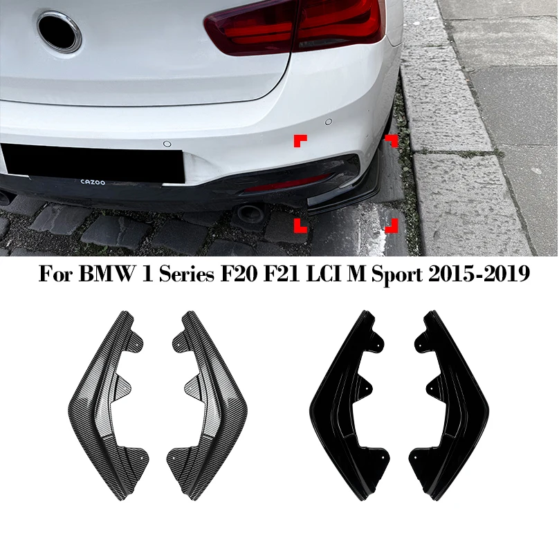 

ABS Rear Wrapping Corner For BMW 1 Series F20 F21 LCI M Sport 2015-2019 Bumper Corner Splitter Spoiler Auto Parts Accessories