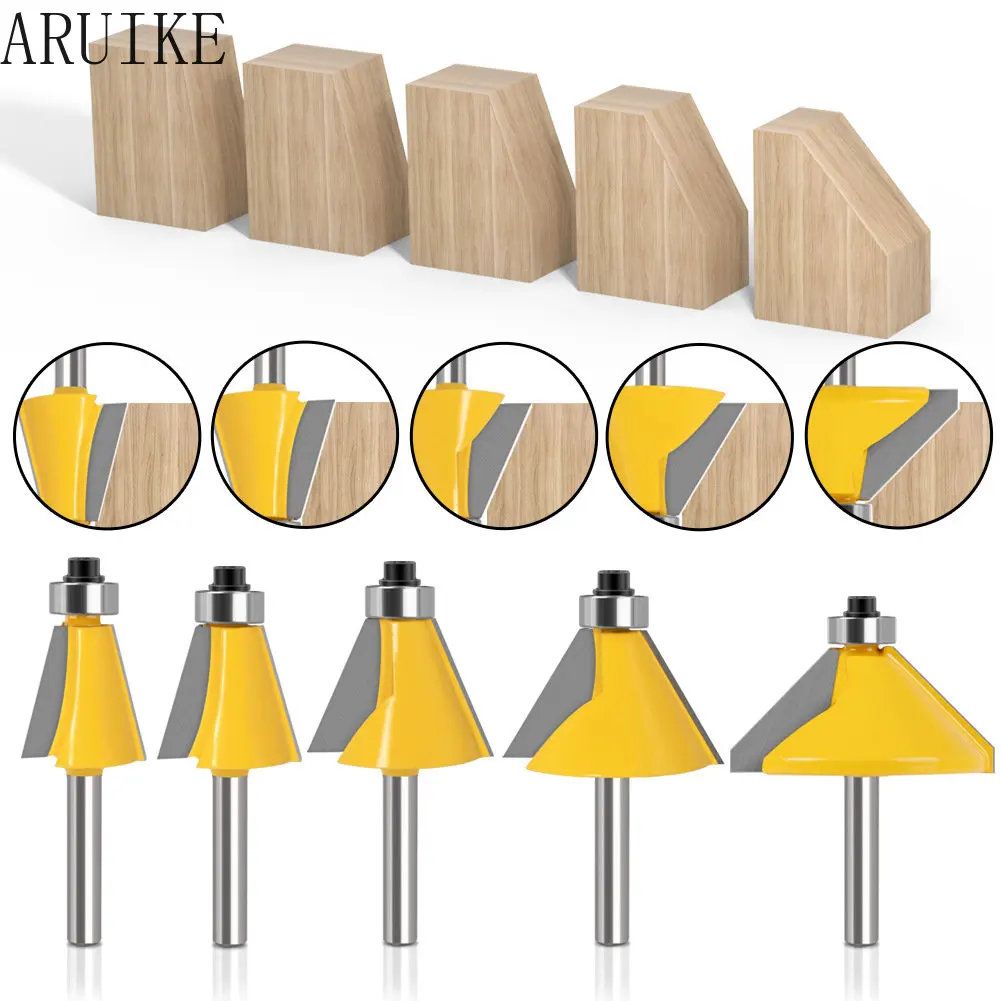 11.25/15/22.5/30/45 Degrees  Bevel Cutters Woodworking Milling  Multiple Angles
