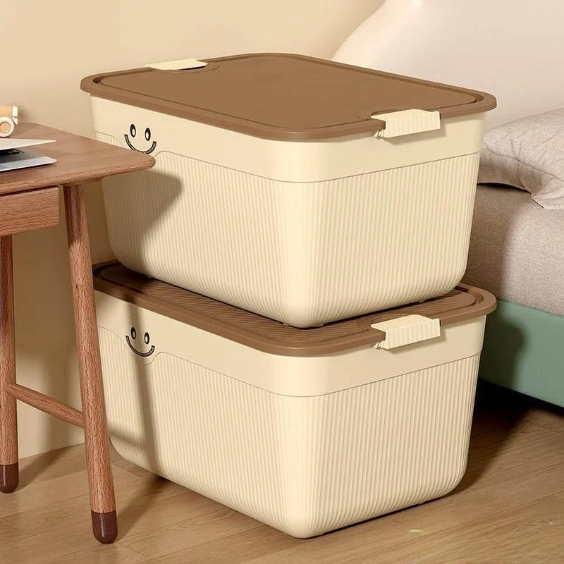 

Утолщенная коробка для хранения с большой вместимостью, органайзер для одежды и одеял для дома и автомобиля, с двойной дверцей, из полипропилена