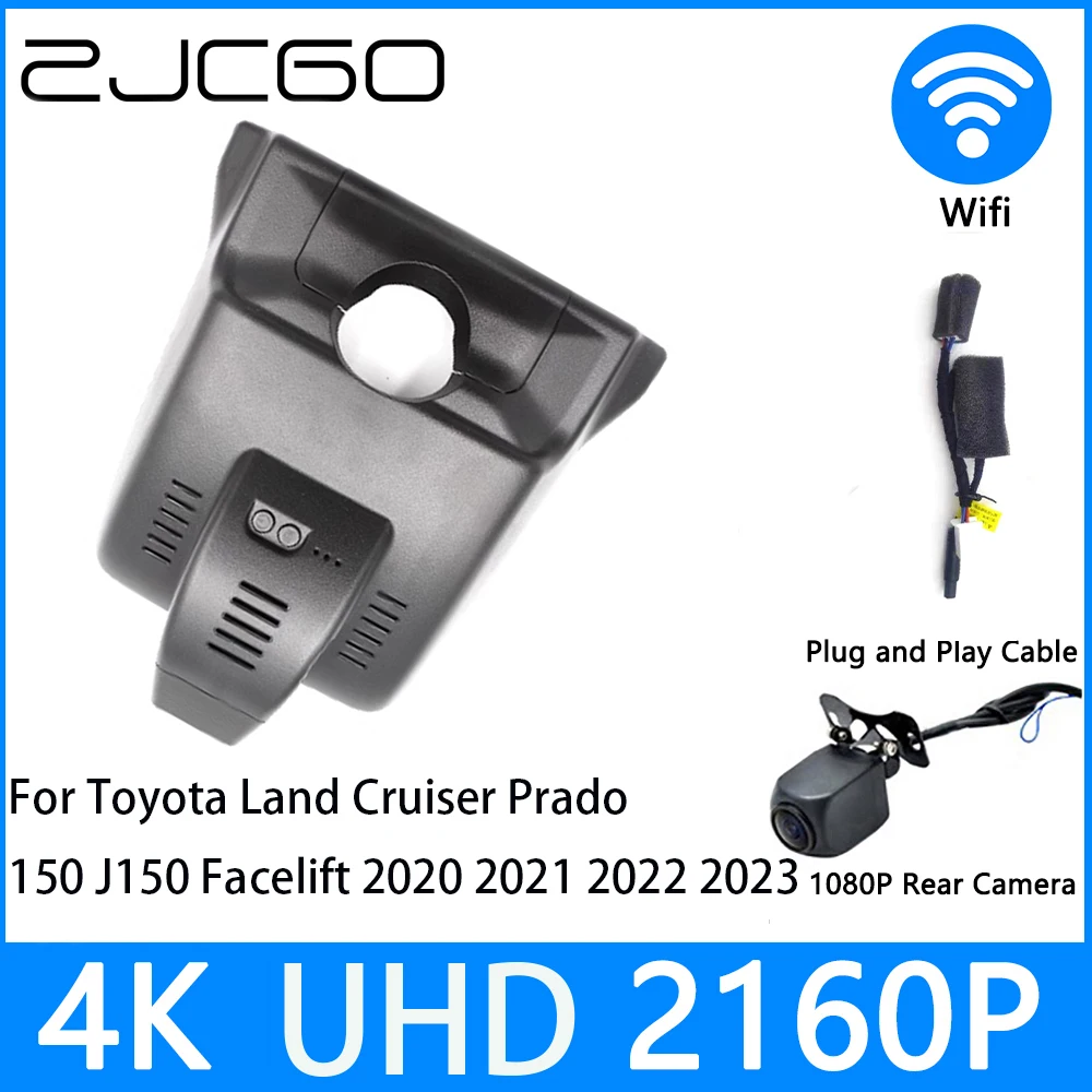 

ZJCGO Dash Cam 4K UHD 2160P Video Recorder DVR Night Vision Parking for Toyota Land Cruiser Prado 150 J150 Facelift 2018~2023