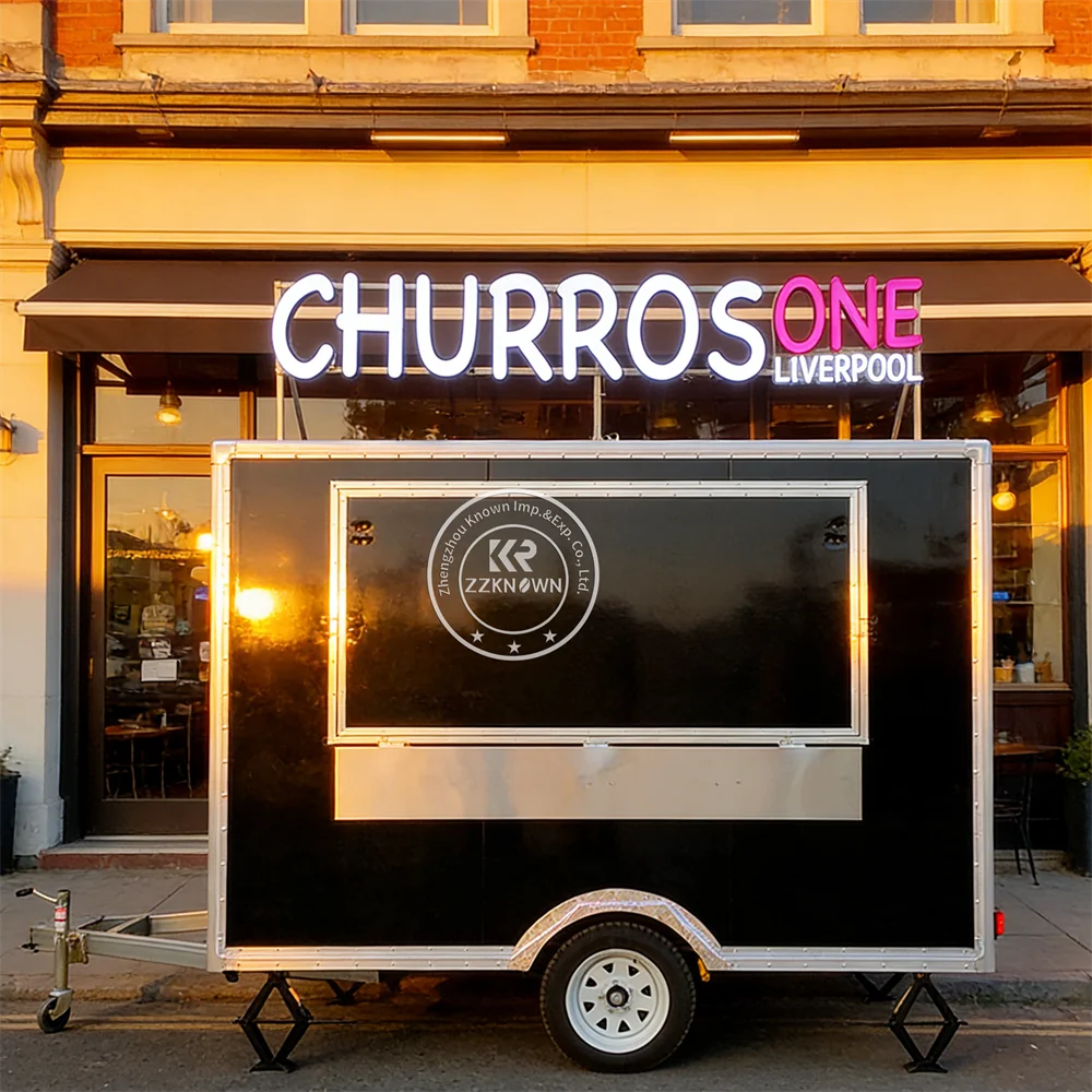 Custom Color Fashion Ice Cream Food Truck Portable Coffee Catering Trailer Mobile Portable Food Trailer With Snack Machines