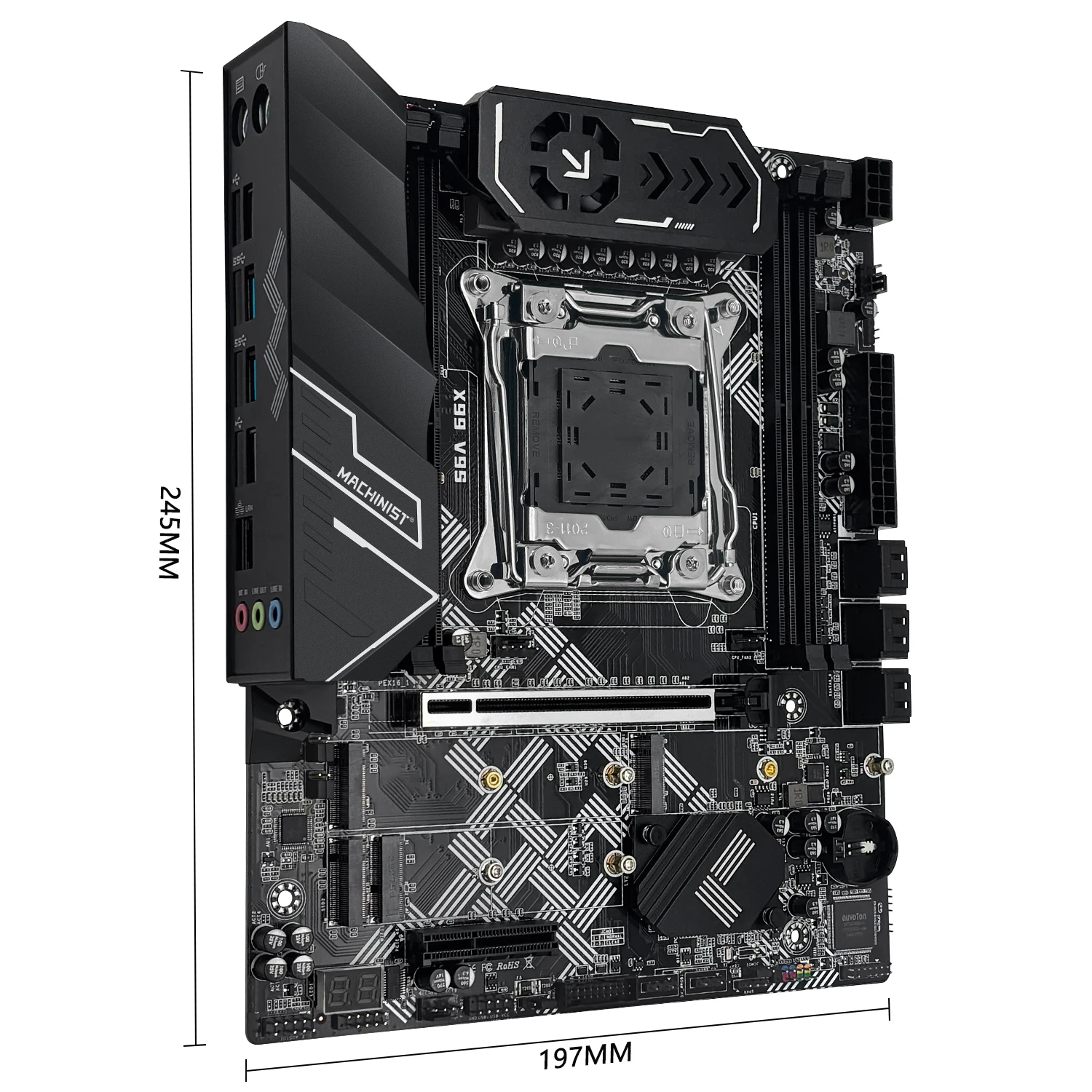 MACHINIST X99 V9S Motherboard Support TPM2.0 LGA 2011-3 Xeon E5 CPU DDR4 RAM C612 Chip with 3*NVME M.2 Slot SATA3.0 USB3.0