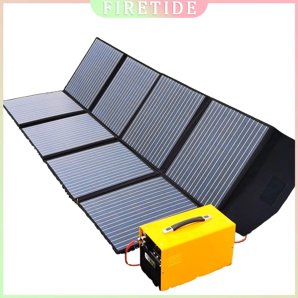 18V 500W Portable Solar Panel Foldable Solar Battery Charger for Laptop Mobile Phone Power Station Travel Camping