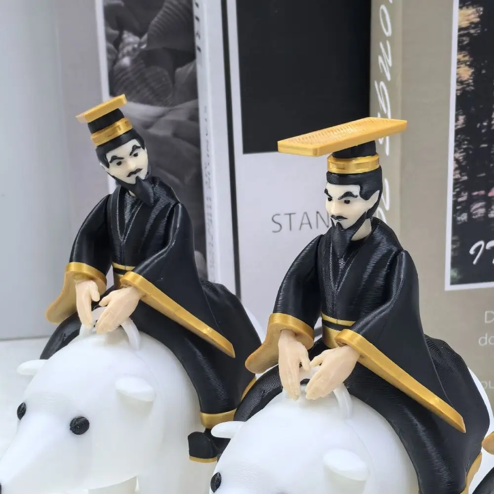 جديد مضحك تشين شي هوانغ ركوب الدب زخرفة PLA الفني تشين شي هوانغ تمثال الإمبراطور القديم ركوب شخصية الدب القطبي