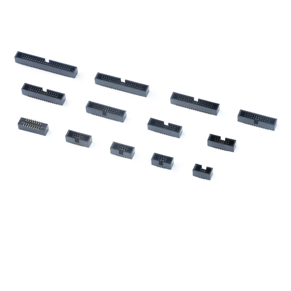 10pcs DC3 1.27mm Pitch DC3-6/8/10/12/14/16/20/24/26/30/34/40/50P Pin IDC Socket Connector Double Row SMD Pin Male HeaderCoree