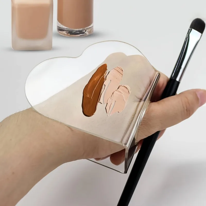Heart Shape Foundation Art Palette Nail Art Palette Hand-held Salon Manicure Tool