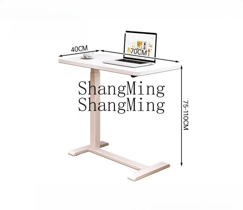 

ZJH Home Computer Desk Small Home Study Bedside Table Electric Lifting Table Mobile Simple Office Desk