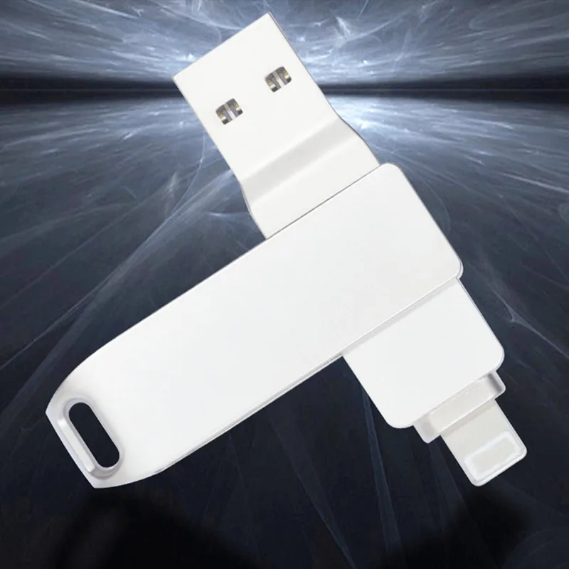 Ruota Usb 3.0 Flash Drive per iPhone 256GB con interfaccia 2 in 1 da USB-A a lightning pendrive usb3.0 per Iphone11/12/13 /14 Ipad