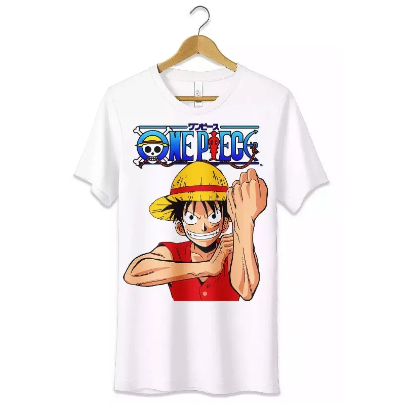 

Резиновая футболка с соломенной шляпой, цельная футболка с анимацией Луффи, американская уличная мужская и женская футболка с принтом, дышащая Y2K