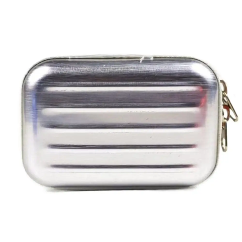 Cute Square Tinplate Coin Purse Zipper Headphone Bag Lipstick Storage Bag Change Purse Key Bag Suitcase Wallet Girls