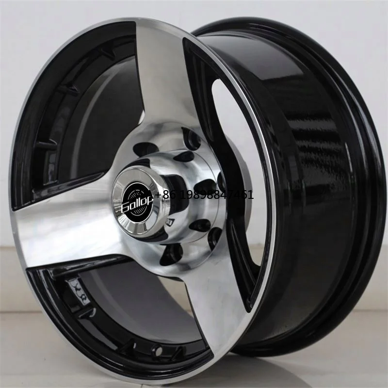

Gallop 2024 15-Inch Polished Aluminum Alloy Flow Forming Wheel Rim New Style 100mm PCD 5*114.3/120 6*139.7 ET -10mm Car Wheel