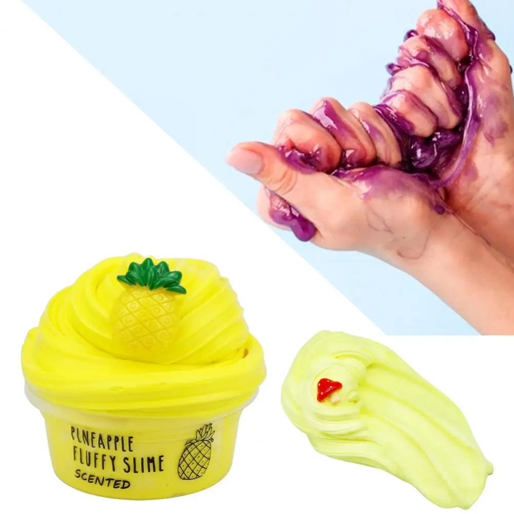 60 ml Butter-Slimes, nicht klebend, mit Charme, weiches Stressabbau-Frucht-Kirsch-Slimes-Spielzeug, Modelliermasse, kreatives Geschenk für Kinder