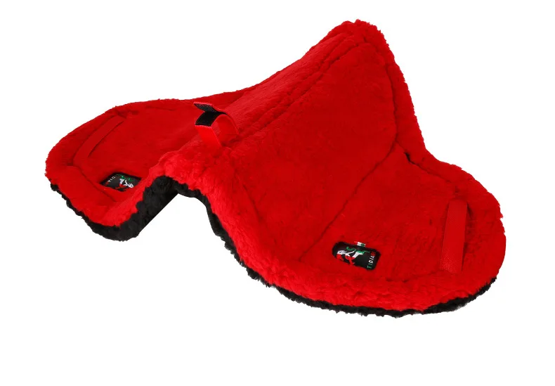 แผ่นรองอานหนังเย็บด้ายแดงสำหรับทีมขี่ม้าแบรนด์ดัง