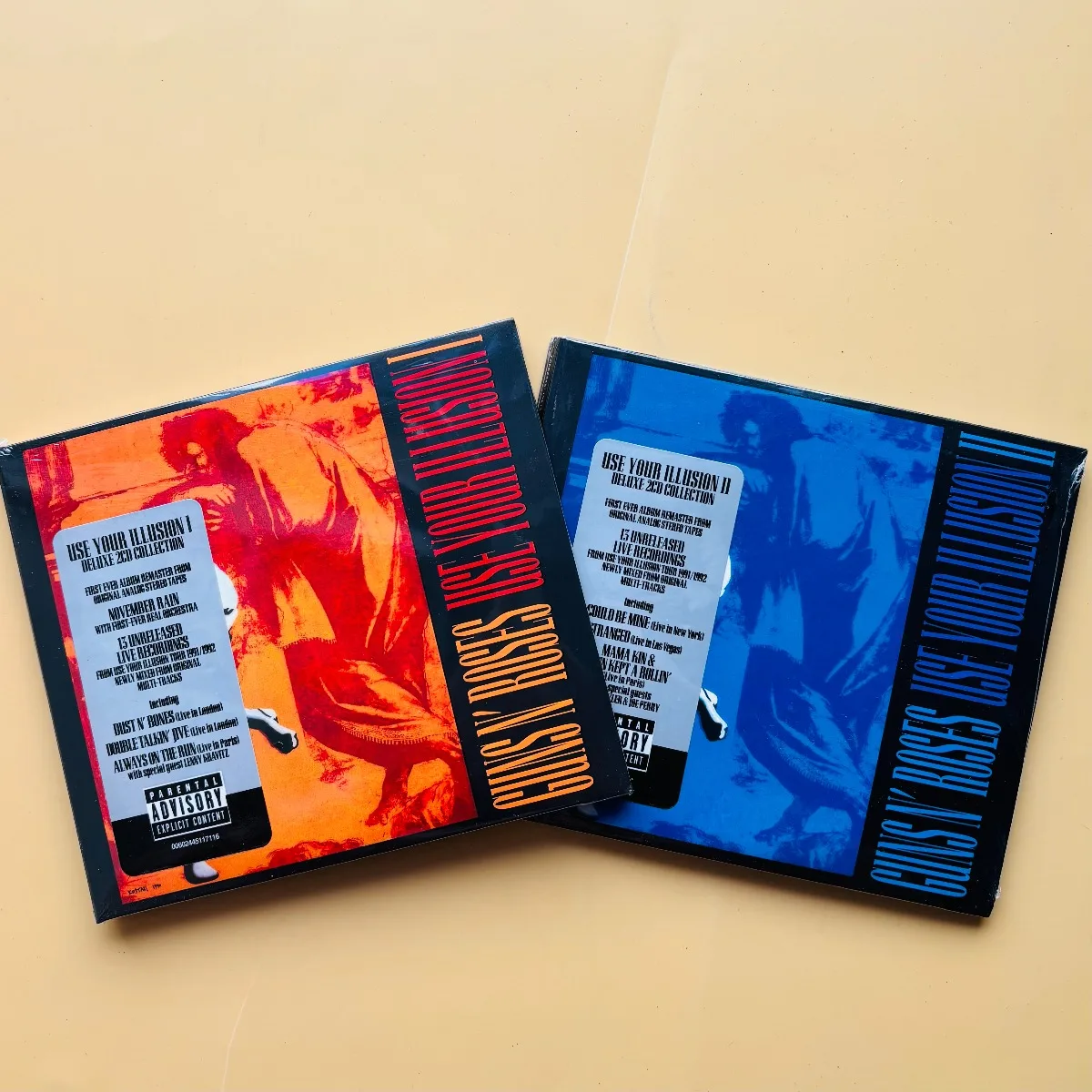 

Guns N' Roses Use Your Illusion I & II Deluxe Edition 4CD Classic Hard Rock Album Rich Tracks for Rock Music Fans and Collectors