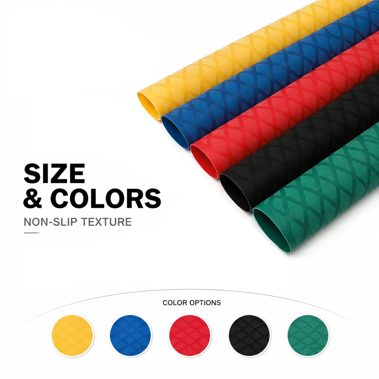 Fishing Anti-Slip Heat Shrink Tube for Rod DIY 5 Colors Tubing 1M 15/18/20/22/25/28/30/35/40/50mm Electrical Insulation Cover