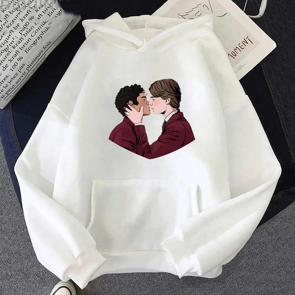 Young Royals Couple Hoodies Cartoon Anime Manga Sweatshirts with Hooded Men Winter Clothes Y2k Tops Male Clothing Fleece Casual