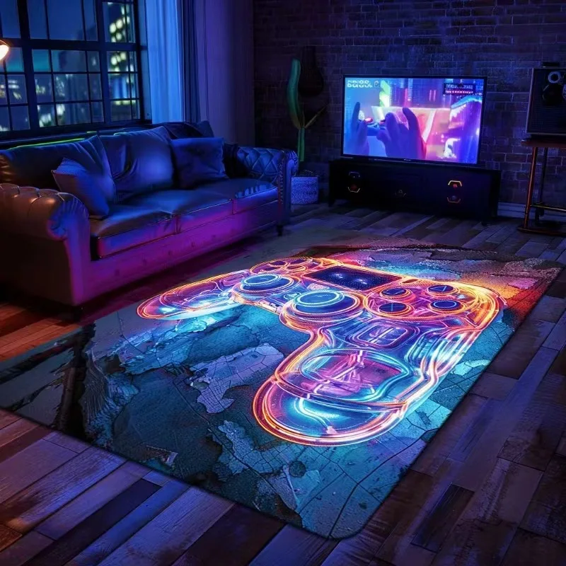 New Game Console Handle Carpet Video Game Gaming Room Cool Bedroom Living Room Carpet Bedroom Decor