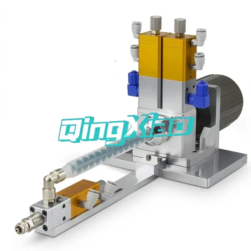 Anti-drip Electric Mixing AB Two Component Dispensing Valve Upgraded Suction Back Dynamic  Mixing Valve Glue Filling Coating Use
