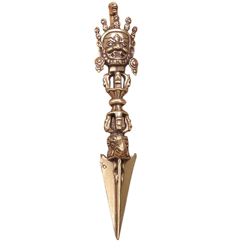 

Vajra Statue Home Retro Brass Craft Decoration Retro Craft Dharma nament Office Yoga Brass Dharma nament Room Temple