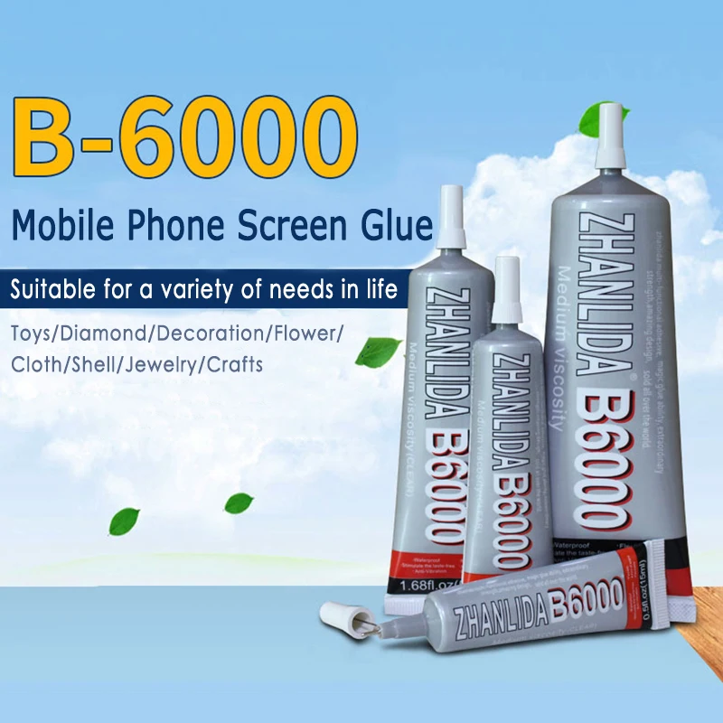 15ML 25ML B-6000 Clear Contact Phone Repair Adhesive Universal Glass Plastic DIY Glue B6000 With Precision Applicator