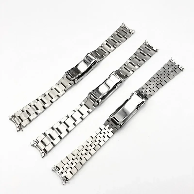 Cinturini per orologi Bracciale stile ostrica in argento acciaio inossidabile 904 Cinturino da 19 mm per SEIKO 5 (SNXS73 75 77 79 80 81 SNFF05 SNXG47) J1/K1