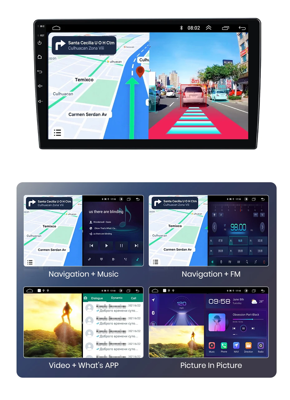 Autoradio für Nissan Qashqai J10 2006-2013, kabelloses CarPlay & Android Auto, Subwoofer-Verstärker, intelligente Systeme, IPS/QLED-Touchscreen, Kamera, DSP, GPS-Navigation, WiFi, DAB+, FM, DSP, BT, SWC, Plug & Play, 2 – Detail 24