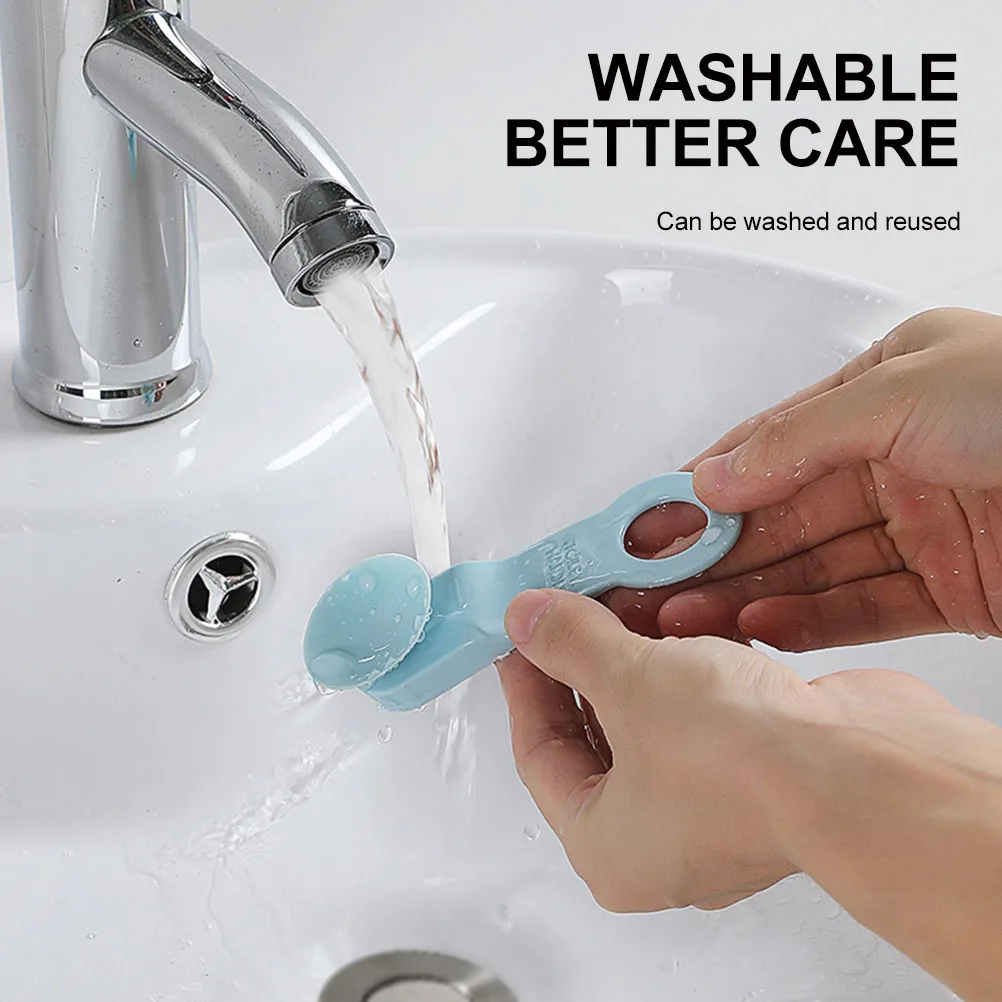 

6pcs Toilet Seat Lifter Handle Tpr Durable Bathroom Accessory For Home Public Use Anti-Touching Toilet Lid Opener Portable