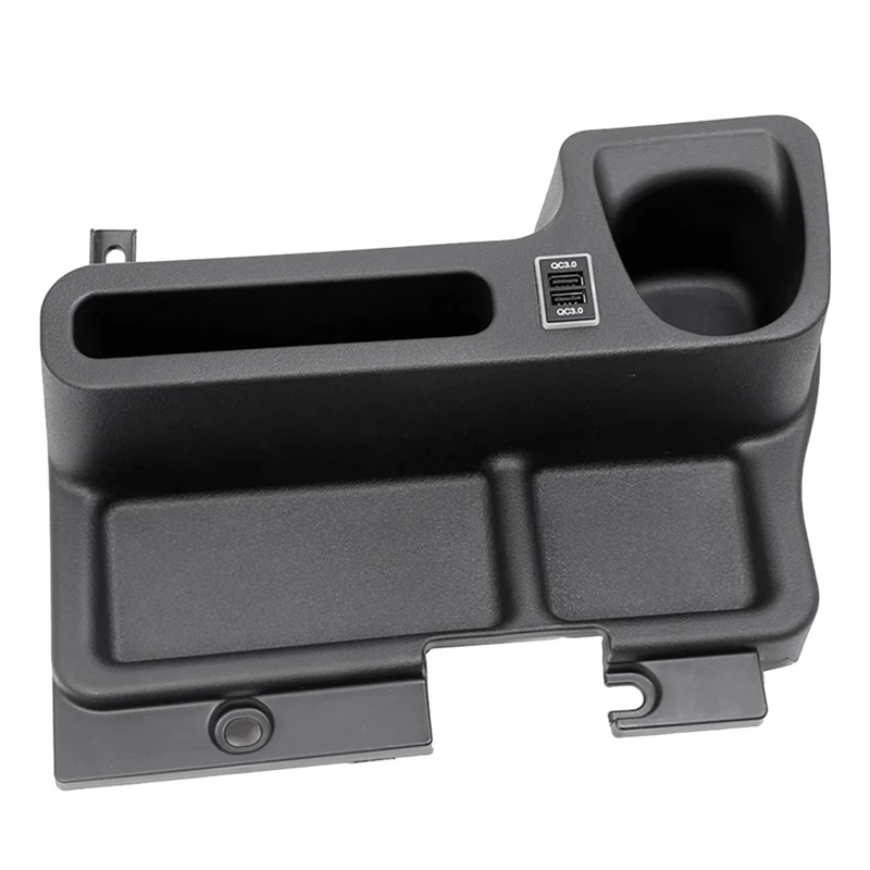 Car Insert Center Console Storage Box Tray Cup Holder With USB Port For Toyota Land Cruiser LC70 LC71 LC76 LC77 LC79 Spare Parts