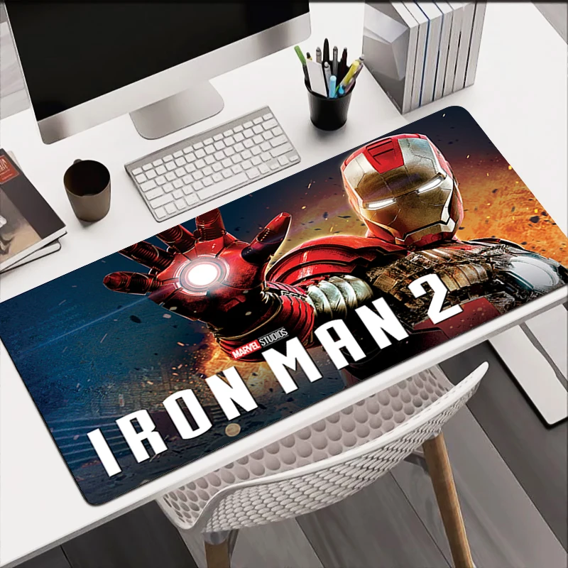 Grande Non-Slip Gaming Mouse Pad, Gamer Desk Mat, Homem De Ferro Mousepad, HD Mousepad, Desk Pads, Presente Do Computador, LOL