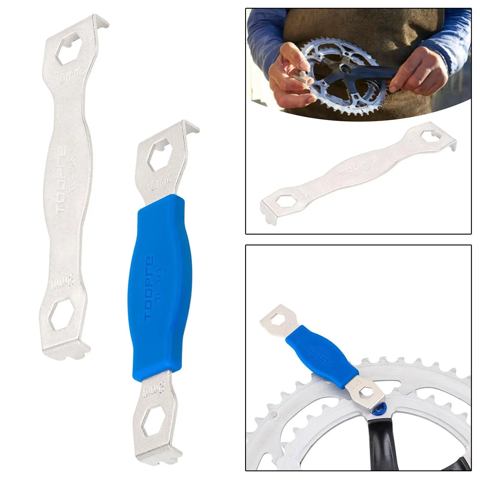 Bicycle Chainring Nut Wrench Auxiliary Bicycle Chain Ring Bolts Wrench for Bicycle Road Bike Mountain Bike Emergency Repair