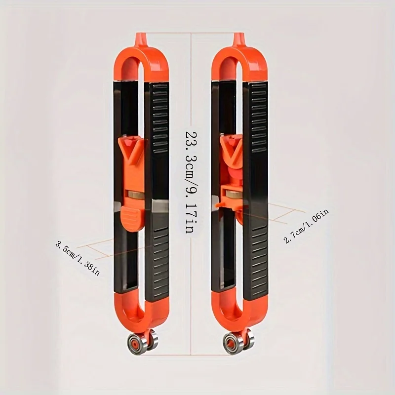 Profile Scribing Ruler with Adjustable Locking Mechanism for Irregular Contour Measurement - Precision Woodworking Gauge Tool