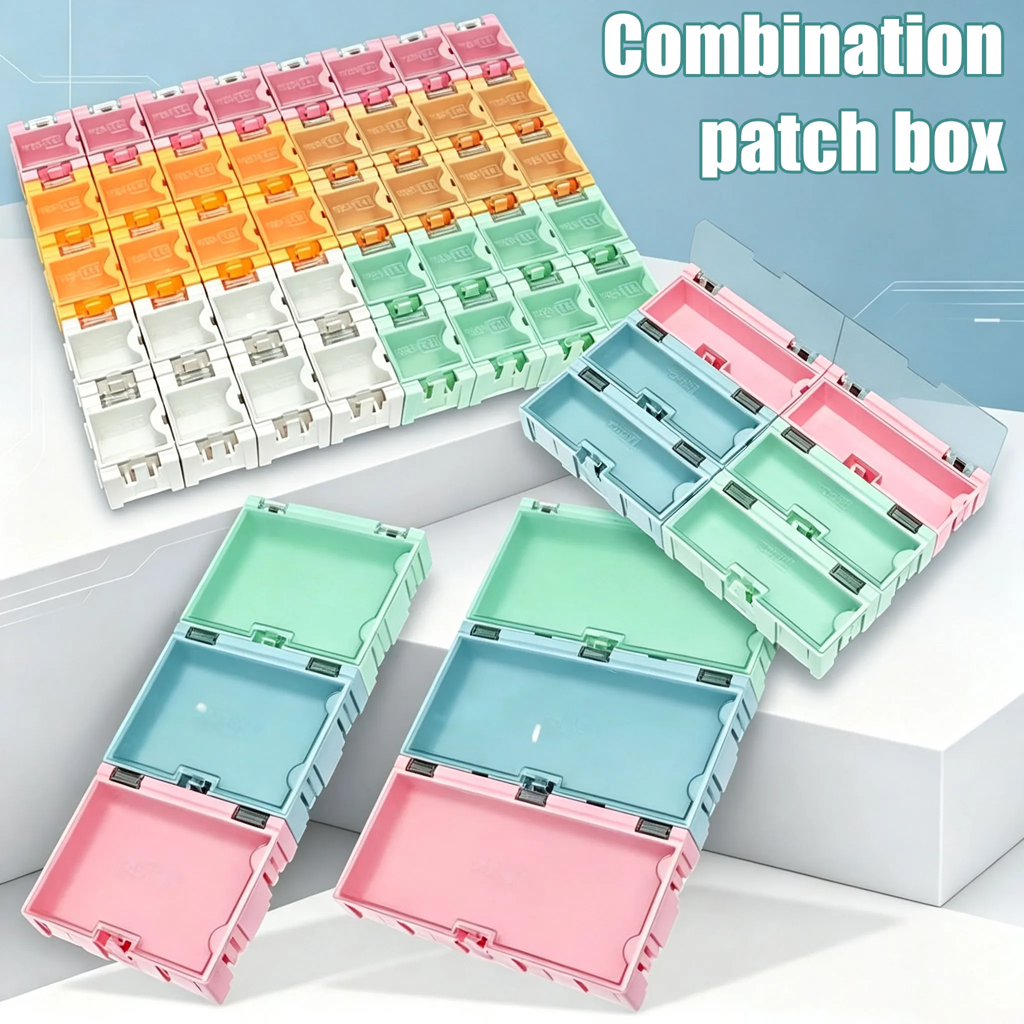 5pcs Resistance Box IC Patch Box Parts Box Screw Storage Box Electronic Component Box Can Be Spliced Mini Component Storage Box