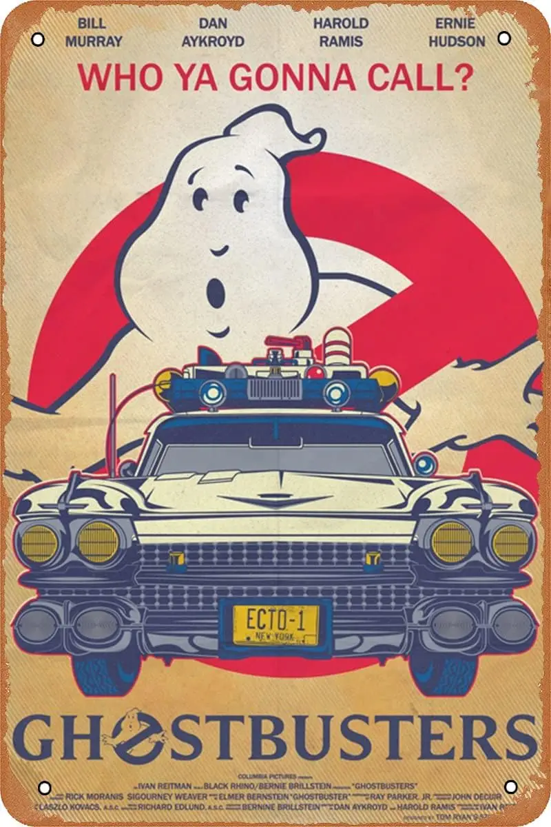 Retro Metal Sign Vintage Tin Sign Movie Ghostbusters Poster for Bar Man Cave Cafe Office Home Wall Decor Gift