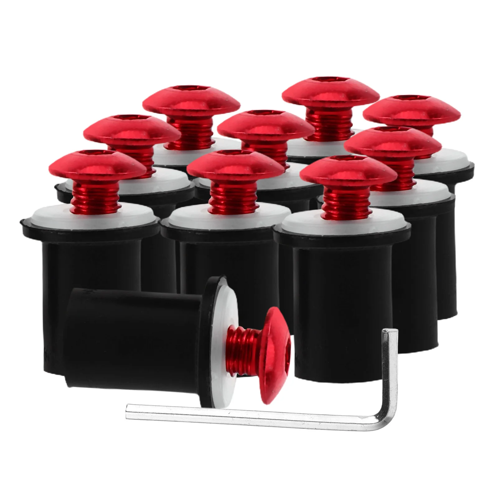 

10Pcs Universal Motorbike Windscreen Screws Motorcycle Windscreen Mounting Bolts Fairing Fasteners Decorative Nuts Windproof Kit