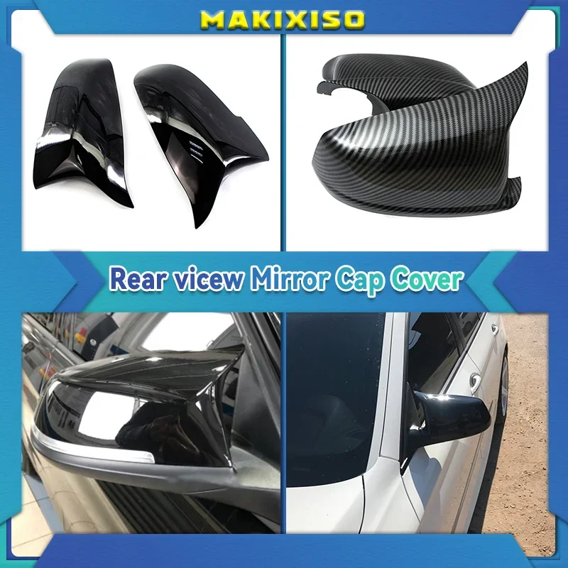 

1Pair Car Mirror Covers Side Rearview Auto Mirror Cover Cap For BMW 5 6 7 Series F10 F18 F11 F06 F07 F12 F13 F01 2014 2015 2016