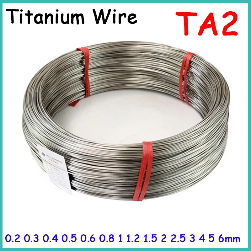 1meter TA2 High Purity Titanium Wire Ti Welding Wire Hanging Tool Wire 0.2 0.3 0.4 0.5 0.6 0.8 1 1.2 1.5 2 2.5 3 4 5 6mm