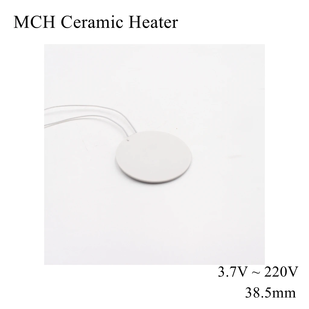 Round 38.5mm 12V 110V 220V MCH High Temperature Ceramic Heater Circle Alumina Electric Heating Board Plate Band HTCC Metal Dry