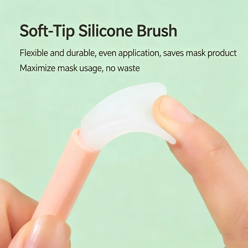 Silicone Mask Brush Spatula 2 in 1 Facial Mask Brush Soft Head Clay Mud Mask Applicator DIY Skincare Cosmetic Tool Reusable