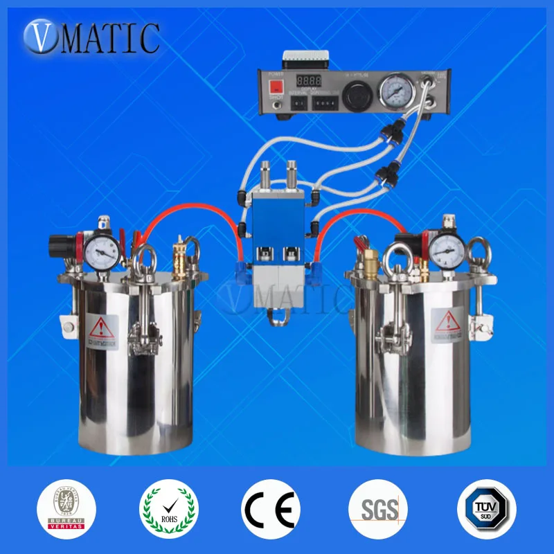 

Бесплатная доставка Fedex Express автоматическая машина для дозирования клея + 2 шт. 5л резервуар для давления + двойной клапан большой расход