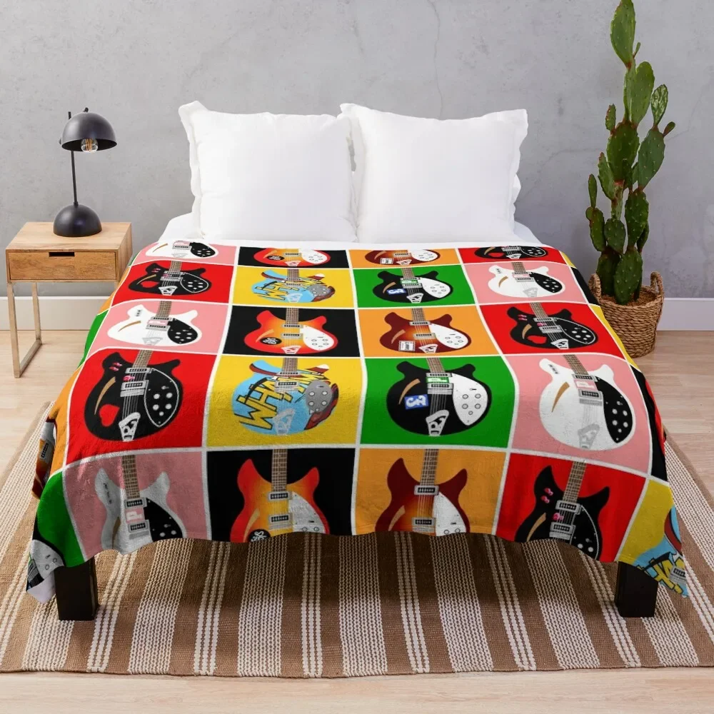 

Paul Weller's Jam Rickenbacker Guitars Throw Blanket Giant Sofa Kid'S Blankets