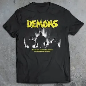 Demons T-Shirt, Dario Argento, Lamberto Bava, 80s Horror Shirt, Slasher Film, Cult Movie, Losstt Boyyss view 4