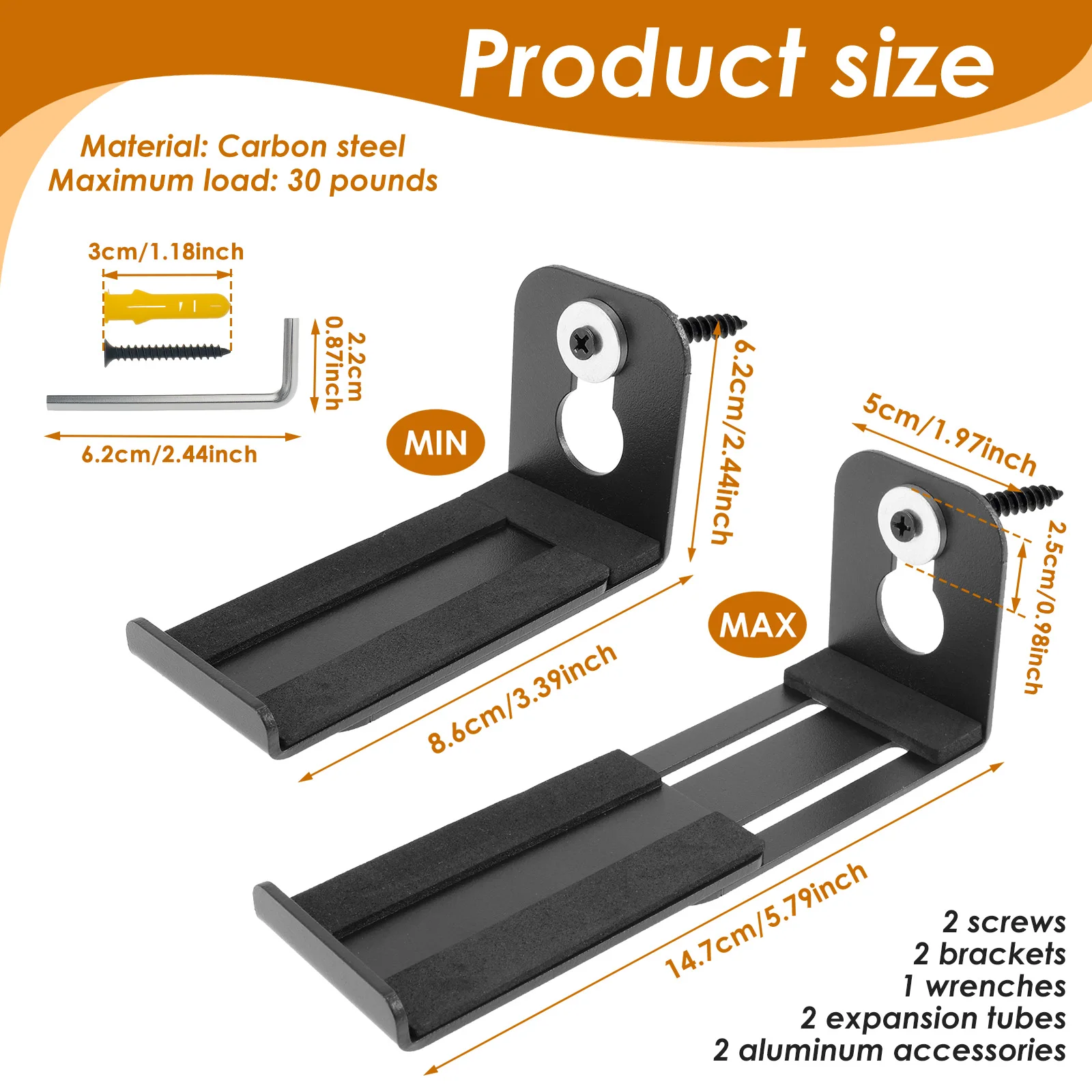 قضيب الصوت جبل جدار قوس سهلة التركيب جدار عرض الرف حامل حامل نظام مكبرات الصوت العالمي تصاعد الرف تحت التلفزيون