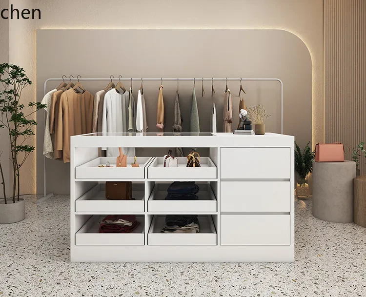 i10- clothing store Nakashimadai jewelry display cabinet checkout page with glass display running water table side cabinet